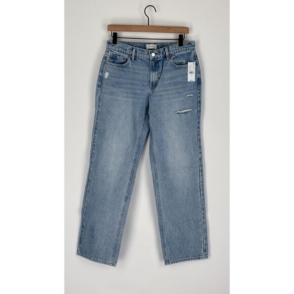 Pacsun Jordyn Low Rise Straight Denim Jeans Womens Size 26 Blue Distressed New - Picture 1 of 10